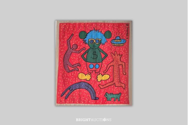 Zonder Titel - Keith Haring, Antiek en Kunst, Kunst | Schilderijen | Modern, Ophalen