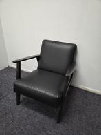 Ikea Stoel - Zwart Leer, Huis en Inrichting, Fauteuils, Ophalen of Verzenden