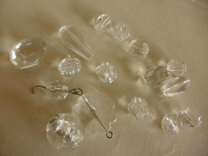 0833- Glaskralen: TRANSPARANT FACET MIX, Hobby en Vrije tijd, Kralen en Sieraden maken, Nieuw, Kraal, Ophalen of Verzenden