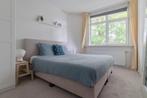 Boxspring 180x200 + hoofdbord + bedtafel (geen matras), Huis en Inrichting, Ophalen, Crème, Gebruikt, Tweepersoons