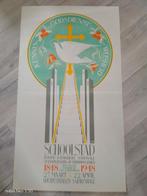 Schoolstad Tentoonstelling Poster 1948, Rechthoekig Staand, Ophalen of Verzenden, Zo goed als nieuw, A1 t/m A3
