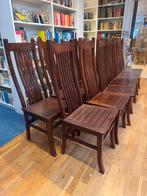 Set van maar liefst 10 koniale stoelen!, Ophalen, Gebruikt, Hout, Vijf, Zes of meer stoelen