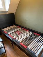 IKEA Malm bed met verstelbare lattenbodem, Ophalen, 90 cm, Eenpersoons, Zwart