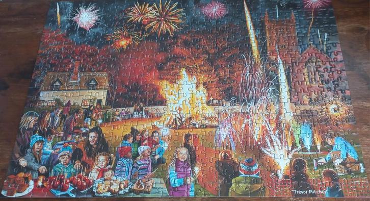 Gibsons Puzzel - Dorpsfeesten, Hobby en Vrije tijd, Denksport en Puzzels, Zo goed als nieuw, 500 t/m 1500 stukjes, Ophalen of Verzenden