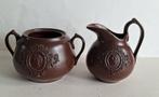 Rouwservies terracotta bruin roomstel. Neo Classicisme 1870., Ophalen of Verzenden