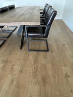 6x Richmond eetkamerstoelen – zwart leer – 3 jaar oud, Ophalen, Gebruikt, Zwart, Leer