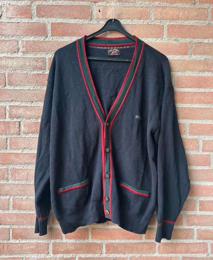 Paul & Shark Cardigan Vest 100% Wol Made Italy Als Nieuw L, Kleding | Heren, Truien en Vesten, Zo goed als nieuw, Ophalen of Verzenden