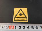 sticker laser straling, Ophalen, Zo goed als nieuw