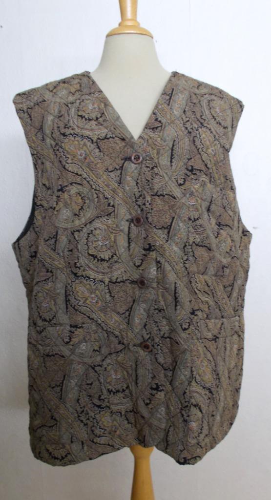 Batik look mooie bruin/zwarte gilet/bodywarmer ! 46, Kleding | Dames, Tops, Zo goed als nieuw, Maat 46/48 (XL) of groter, Bruin