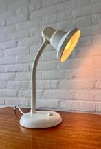 ✨ Witte Vintage Bureaulamp – Minimalistisch Design ✨, Gebruikt, Ophalen of Verzenden, Minimalistisch Design, Minder dan 50 cm