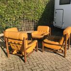 4 zeldzame fauteuils vintage rare lounge easy chairs, Gebruikt, 75 tot 100 cm, Ophalen of Verzenden, Nvt