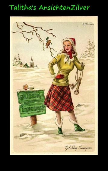 💢💢Pax Steen, Gelukkig Nieuwjaar in de sneeuw (10) beschikbaar voor biedingen