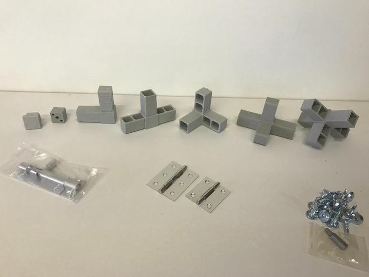 Volière toebehoren | kokers | hoekjes | schroeven nieuw, Dieren en Toebehoren, Vogels | Hokken en Kooien, Nieuw, Volière, Aluminium