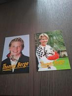 Twee fotokaarten met handtekening van zanger Thomas Berge, Ophalen, Zo goed als nieuw, Foto of Kaart
