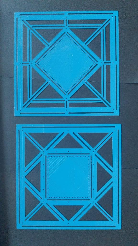 Borduurmal/embossingmal set van 2  Trapunto 1B 3A, Hobby en Vrije tijd, Kaarten | Zelf maken, Gebruikt, Pons of Mal, Overige thema's