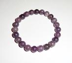 Armband Lepidoliet Edelsteen stretch, Sieraden, Tassen en Uiterlijk, Armbanden, Overige materialen, Verzenden, Paars, Nieuw