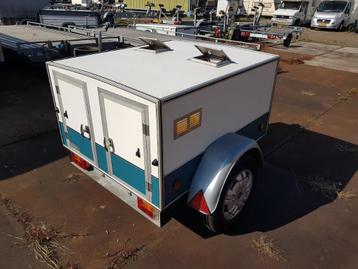 Zeer nette honden aanhangwagen (2 vaks), nieuwe banden! beschikbaar voor biedingen