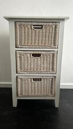 Ladenkastje met rieten mandjes, Ophalen, Gebruikt, 50 tot 100 cm, 3 of 4 laden