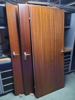 3 opdekdeuren, bruin, Doe-het-zelf en Verbouw, Deuren en Horren, Ophalen, Gebruikt, 80 tot 100 cm, Binnendeur