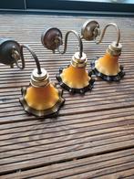 Antieke wandlampen Set van 3, Ophalen of Verzenden