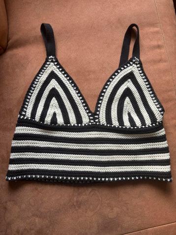 Crochet crop top Stradivarius M beschikbaar voor biedingen