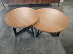 Salontafel set van 2 mangohout, Huis en Inrichting, Ophalen, 50 tot 100 cm, ., Rond