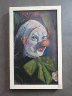 Clown schilderij olieverf op canvas, Antiek en Kunst, Kunst | Schilderijen | Klassiek, Ophalen of Verzenden