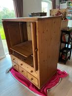 Massief Grenen TV Kast, Ophalen, Gebruikt, 100 tot 150 cm, 100 tot 150 cm