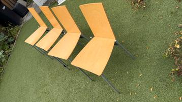 Ikea Assar 4x stoelen - Hout/Metaal beschikbaar voor biedingen