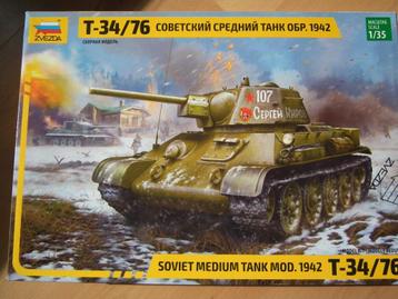 Zvezda 3686, T34/76 Soviet medium tank 1/35 beschikbaar voor biedingen