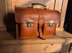 Vintage schooltas, Ophalen, Zo goed als nieuw, Bruin, Aktetas of Boekentas