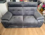 Bank Casanova Shiny 14 D.Grey fluweel met hocker 160x90, Ophalen, 150 tot 200 cm, Tweepersoons, 75 tot 100 cm