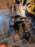 Heggenschaar, bladblazer en bosmaaier accu set voor weinig!, Gebruikt, Ophalen of Verzenden, Greenworks, Accu