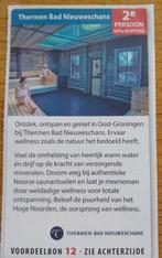 Kortingsbon sauna Thermen bad Nieuweschans, Tickets en Kaartjes, Kortingen en Cadeaubonnen, Twee personen, Kortingsbon, Spa of Sauna