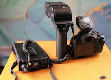 Nissin MG10 Flitser + Air-10S(  Canon ) + powerpack PS300 beschikbaar voor biedingen