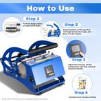 Hittepers - 6-in-1 Cup Heat Press Machine, Hobby en Vrije tijd, Niet ingevuld, Verzenden, Niet ingevuld, Nieuw