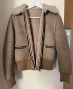Sandro Lamsleren Pilotenjas Shearling Aviator 38, Maat 38/40 (M), Beige, Sandro, Ophalen of Verzenden