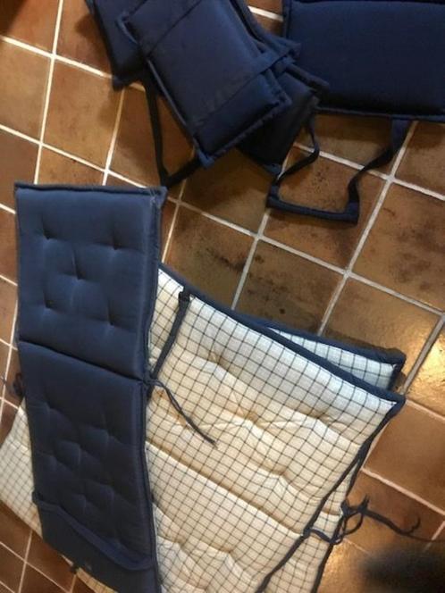 4 x kussens voor verstelbare tuinstoelen, Tuin en Terras, Tuinstoelen, Gebruikt, Ophalen of Verzenden