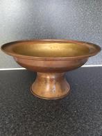 Koperkleurige schaal., Ophalen of Verzenden, Rond, Glas