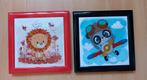 diamond painting leeuw en panda (gemaakt), Ophalen of Verzenden, Zo goed als nieuw