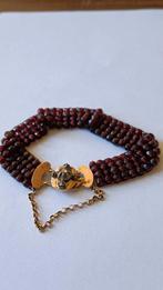Antieke armband Granaat met Roosdiamant, 14 krt, Sieraden, Tassen en Uiterlijk, Antieke sieraden, Verzenden, Goud, Armband, Met edelsteen