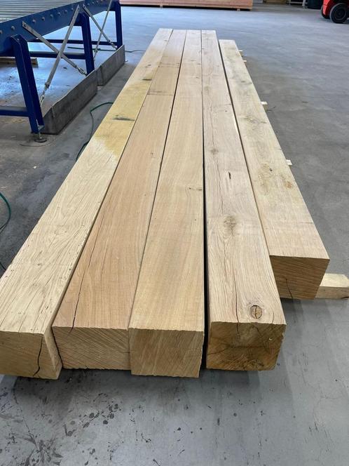 Eiken balken / Palen 190x190mm 19x19cm B keus, Tuin en Terras, Palen, Balken en Planken, Zo goed als nieuw, Balken, 250 cm of meer