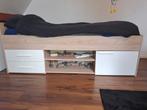Één persoonsbed bed, Ophalen, 90 cm, Eenpersoons, Wit
