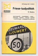 Fries - Friese taalpolitiek - Friesland - Kr Boelens 1972, 20e eeuw of later, Nieuw, Ophalen of Verzenden, Kr. Boelens