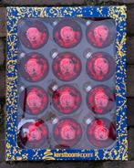 doos met 12 glazen Rode Ajax Kerstballen met het oude Logo, Ophalen of Verzenden, Gebruikt