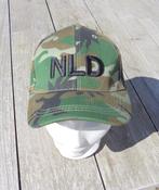 Militaire camo pet cap met NLD tekst., Ophalen of Verzenden, Landmacht, Nederland, Helm of Baret