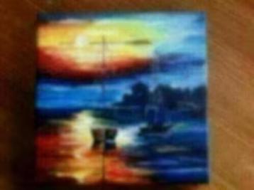 Varen bij maanlicht op de grevelingen - Schilderij beschikbaar voor biedingen