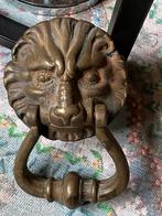 Deurklopper brons leeuw leeuwenkop bronzen antiek, Ophalen of Verzenden, Brons