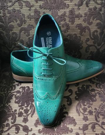 Emilio Salvatini nette herenschoenen mt 47 groen. beschikbaar voor biedingen