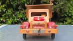 Vintage houten speelgoed vrachtwagen model Alico DDR, Ophalen of Verzenden